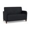 Lesro Siena Lounge Reception Loveseat, Walnut, MD Black Upholstery SN1501 - alternate 1